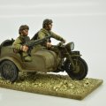 Photo of French Motorcycle and Sidecar with Riders. (WWF048)